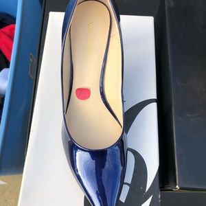 Brand New Patent Blue High Heel